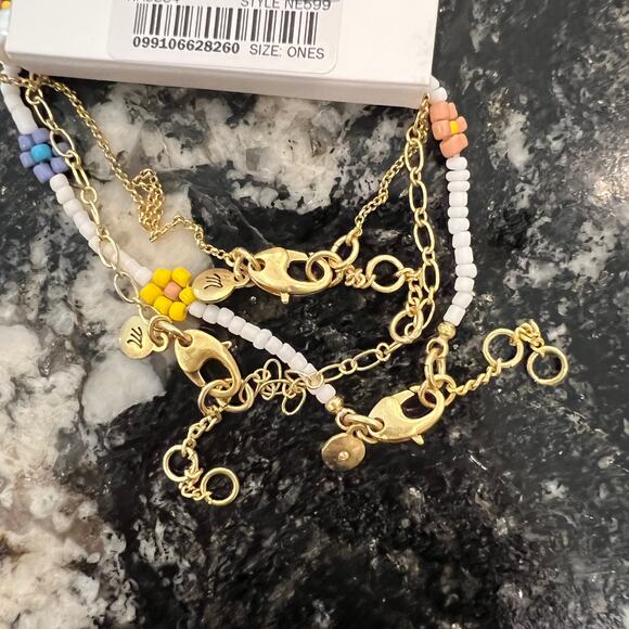 NWT Madewell Lighthouse Three-Pack Seed Bead Boho Daisy Bracelet Set - Picture 5 of 6